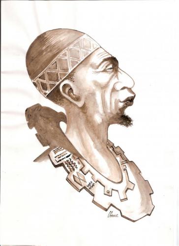 hh Brazza_Portrait du Roi Makoko (Ilo) 1892